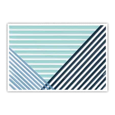 Poster Blue Lines / Komposition aus blauen Linien